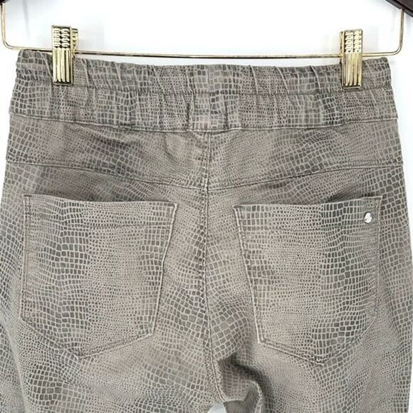 Bevy Flog Shely Original Pant Silver Sage Gray Snakeskin Print Cotton Size 24 (2 - Picture 5 of 11